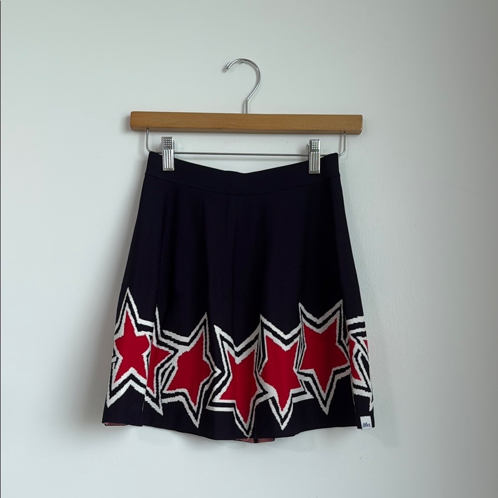 Stylish Navy and Red Star Skirt